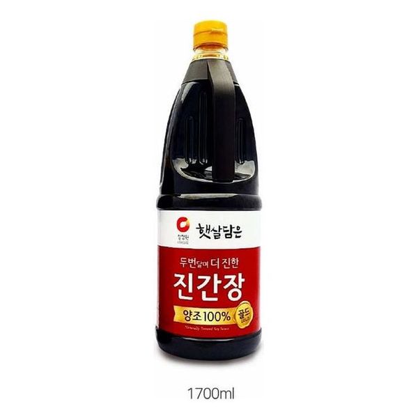 양조간장 간장 청정원 햇살담은 두번달인 진간장 대용량 골드 1700ml - SSG.COM
