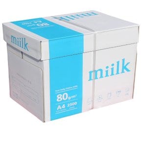 밀크 A4 80g 복사용지 1BOX 2500매/A4용지/복사지