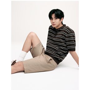 남성 스트라이프 버튼카라 반팔 풀오버 EPG2ET1150