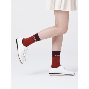 LOGO PLAY SPORTS SOCKS 미들 스포츠 삭스 BURGUNDY