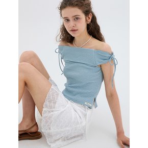 Ribbon Sleeve T-shirt(2color)