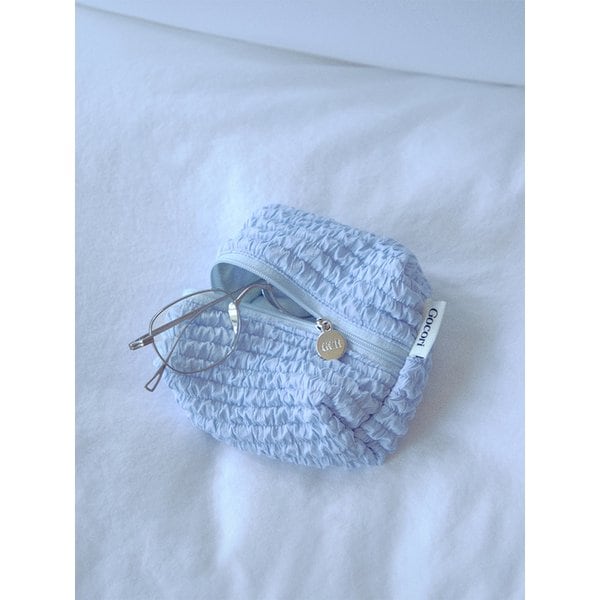 Wrinkle Pomi Pouch - Sky Blue