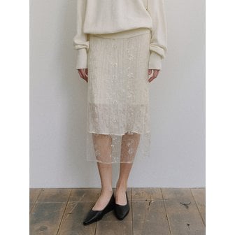 모한 TIS LAYERED SPANGLE SKIRT_2COLORS