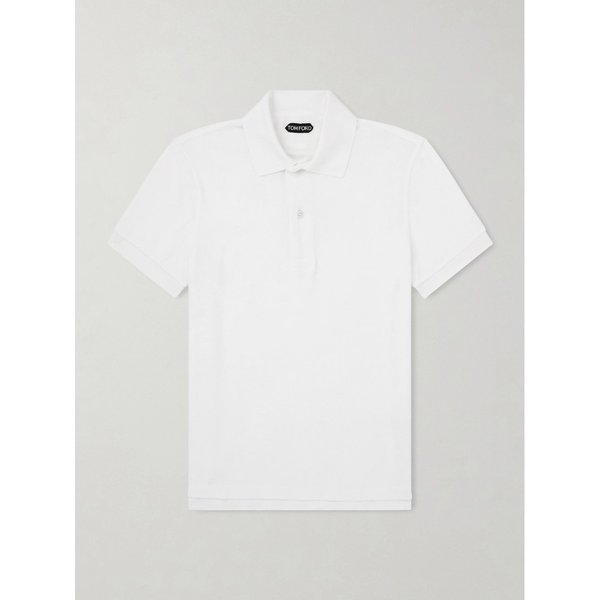 슬림핏 코튼 블렌드 테리 폴로 셔츠 46376663163003424