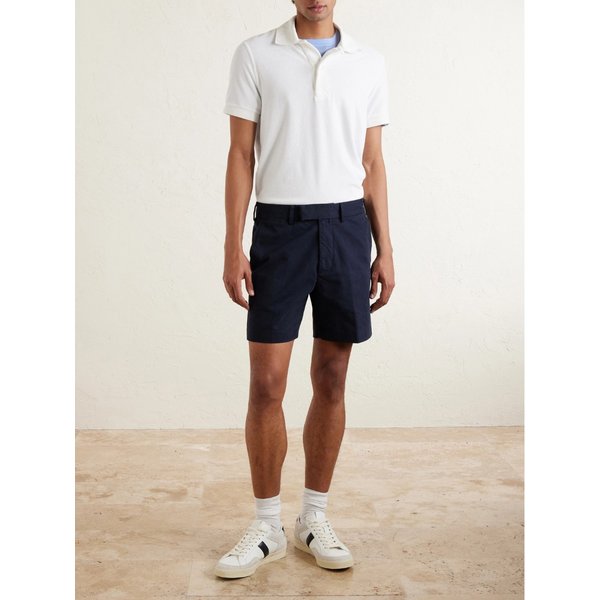 슬림핏 코튼 블렌드 테리 폴로 셔츠 46376663163003424