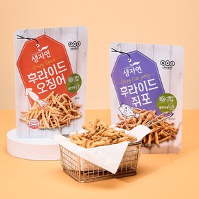 [생자연] 후라이드 오징어/쥐포 40g x 6봉 (오징어3+쥐포3) / 진미채 쥐포 부각 맥주 술 안주