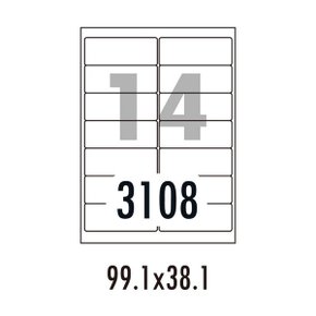 하이에코라벨 HES-3108 100매 14칸 폼텍