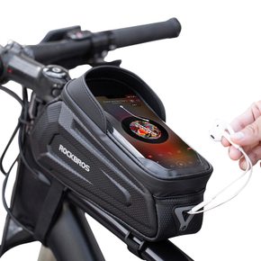 락브로스 B6 카본 하드팩 탑튜브 스마트폰 가방 자전거 프레임 백 앞