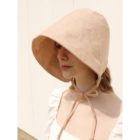 BLOSSOM LINEN PASTEL PINK BONNET HAT