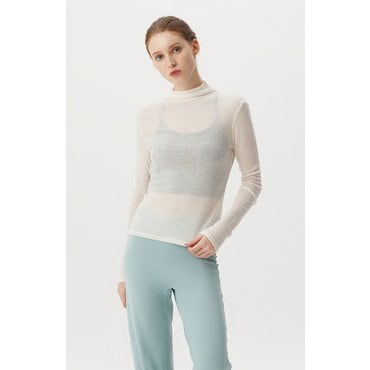 위뜨 [24FW] 익스클루시브 울시스루 모크넥 긴팔티 HTWTL4Z91T