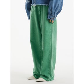 UP-385 와이드 핏 피그먼트팬츠 그린_WIDE FIT PIGMENT PANTS GREEN