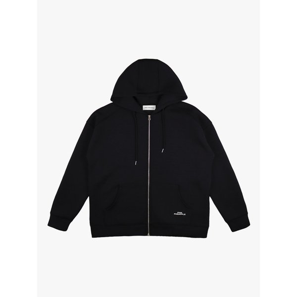 BOXY HOODIE ZIP-UP_BLACK