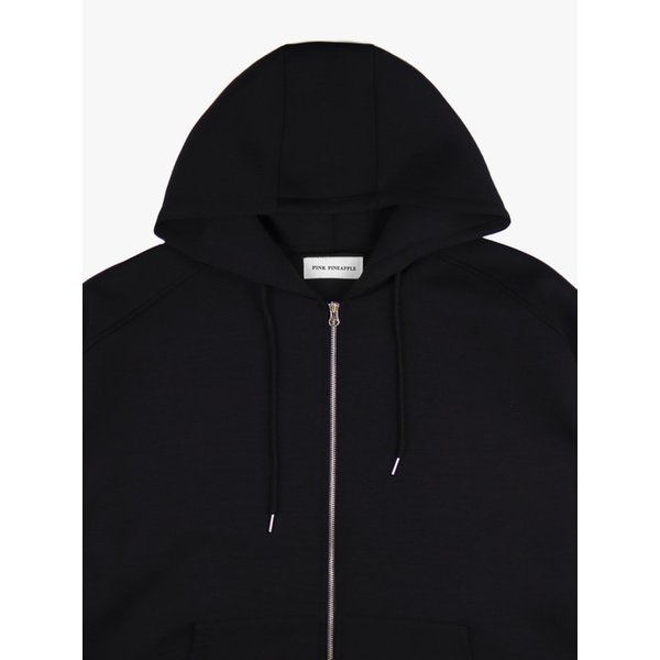 BOXY HOODIE ZIP-UP_BLACK