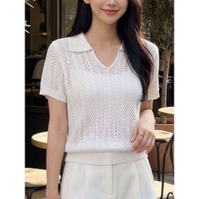 샤포 캡나시 스카시 카라 반팔 니트 세트 M4889_P429945618