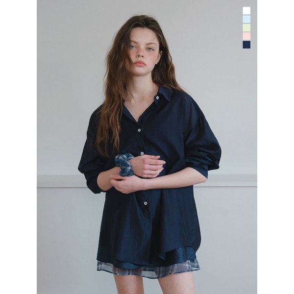 [스크런치 SET] 텐셀 글로우 시어셔츠_6Color