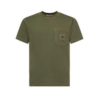 스톤아일랜드 26SS 스톤 아일랜드 반팔 티셔츠 L1S152100032S0057V015G MILITARY GREEN DOM
