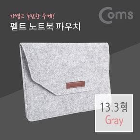 Coms 펠트 노트북 파우치 슬림형 13.3형 Gray