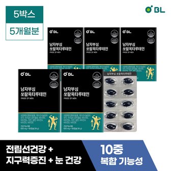  [남성건강3in1]비엘 남자부심 쏘팔옥타 쏘팔메토 루테인 5박스 /전립선,눈건강,지구력증진 3 in 1