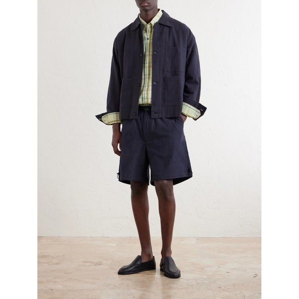 로널드 자수 체크 코튼 셔츠 46376663163099433