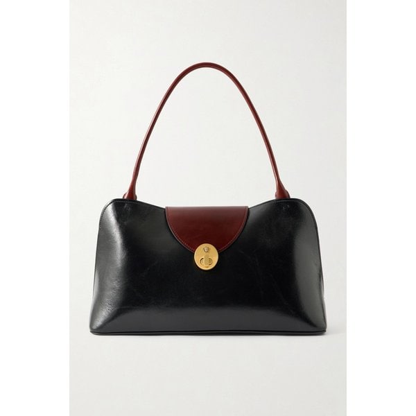 비비안 미디엄 투톤 텍스처 가죽 숄더백 블랙 46376663163053242