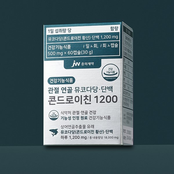 관절 연골 뮤코다당 단백 콘드로이친 1200 6박스 (360캡슐)