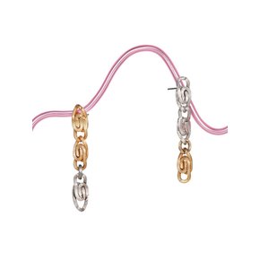 Tweed Two-Tone Chain Earring