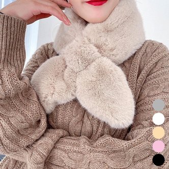 신세계라이브쇼핑 [옷자락] 여자 데일리 쁘띠 밍크퍼 귀여운 겨울 심플 머플러
