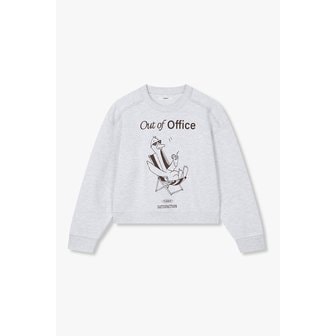 STUDIO TOMBOY 그래픽 크롭 맨투맨 9106122107086