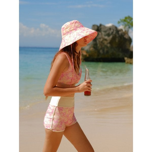 High-rise Dolphin Shorts, Coral Blossom