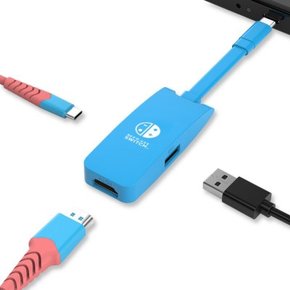 베이식스 닌텐도 스위치 OLED 독 3in1 멀티허브 USB C타입 HDMI