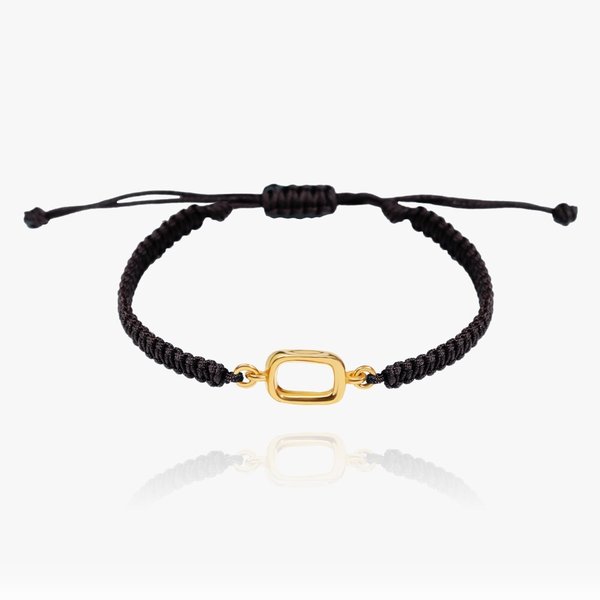 24K 순금 씬스퀘어 매듭팔찌 실팔찌 행운 할로우