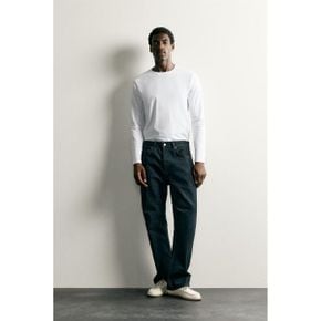 ZARA 자라 베이직 슬림 핏 티셔츠 화이트 6019390250 6019390 989868
