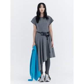 Raw-cut Wool Dress_Grey