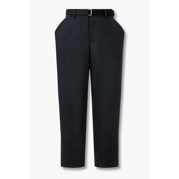 남성 울 멜턴 테이퍼드 핏 팬츠 (챠콜) 6425311501000