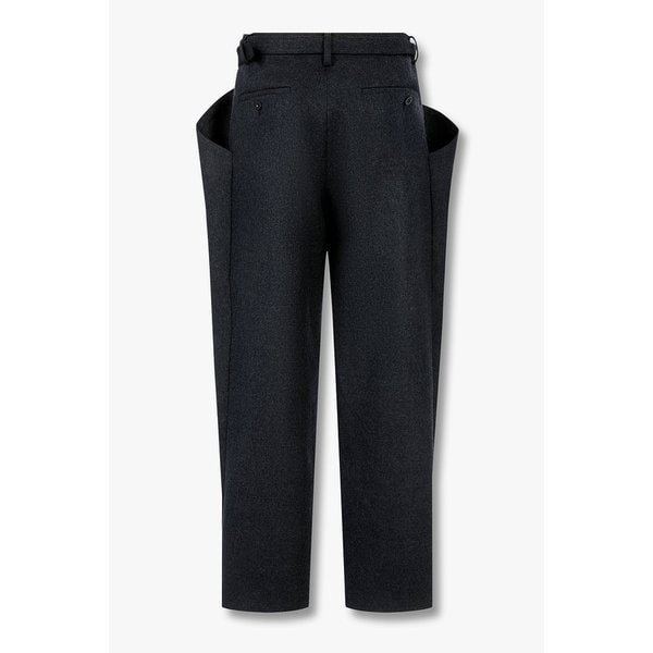 남성 울 멜턴 테이퍼드 핏 팬츠 (챠콜) 6425311501000
