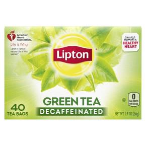 [해외직구] Lipton 립톤 디카페인 그린티 녹차 티백 40입 2팩