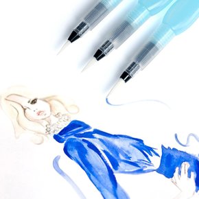 워터붓펜 붓펜 워터브러쉬 용기 워터 캘리그라피 물붓 지그 물펜 컬러붓펜 수채화 수채화붓
