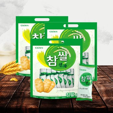 너만아는과자점 크라운 참쌀선과 253g x 3봉/ 주전부리 쌀과자 어른간식