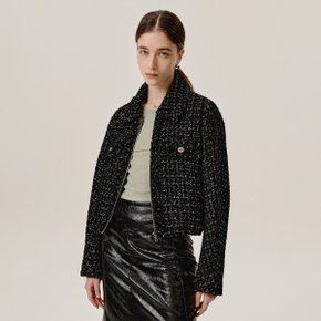 Shine Tweed Jacket_Black