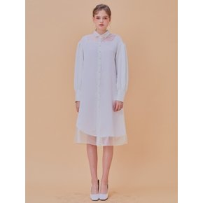 Dramatic Shirts Dress _ White