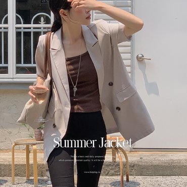 핫핑 [여름버전][반팔버전추가] 제스티_반팔ver 테일러드더블자켓 P000BSPD1