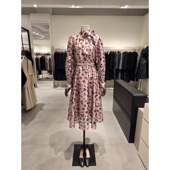 지고트 [파주점] 레오파드 리본 타이 플레어 원피스 JS2B0OP931