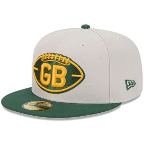 [해외] 1077314 NFL [그린베이 패커스] 2024 Sideline Historic 59FIFTY Fitted Hat Stone/Green