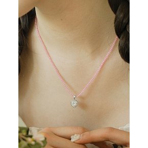 [Silver925] Moika Heart Beads Necklace (2COLORS)