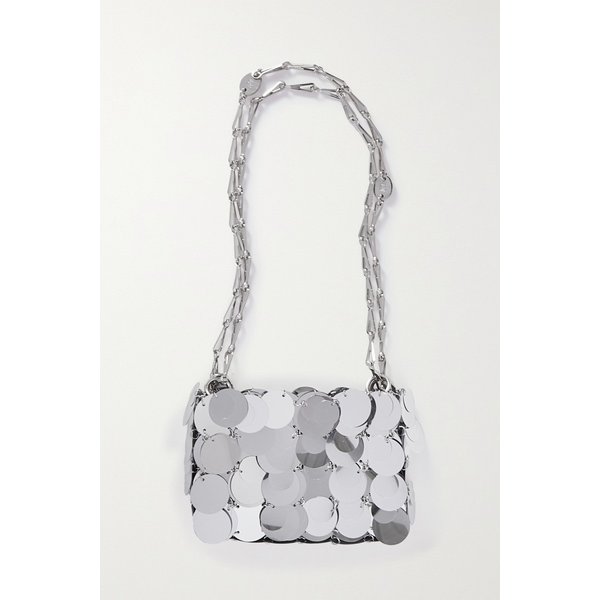 스파클 나노 파이에트 장식 메탈릭 인조 가죽 숄더 백 실버 1647597315332558