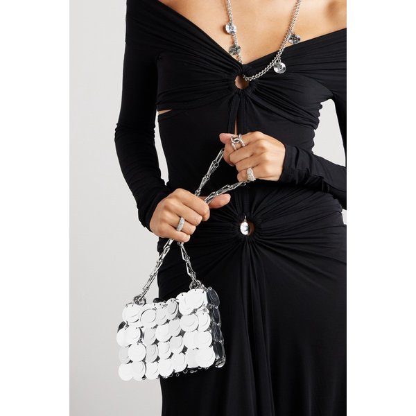 스파클 나노 파이에트 장식 메탈릭 인조 가죽 숄더 백 실버 1647597315332558