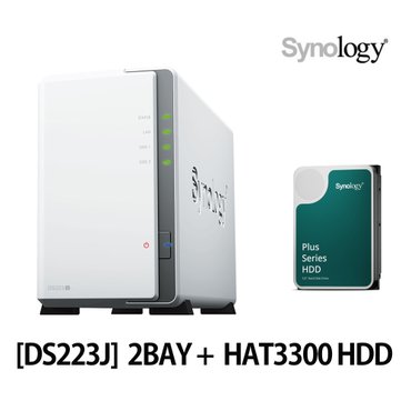  시놀로지 Synology DS223J NAS 2베이 [4TB] [4TB×1] Synology HAT3300 /정식판매점