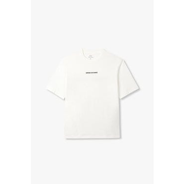 ARMANI EXCHANGE 남성 로고 포인트 크루넥 티셔츠( A415130024) 오프 화이트