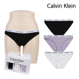 Calvin Klein 캘빈클라인 여자속옷 삼각 비키니 팬티 3개세트  QD3588-938