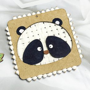 프리미엄 양말목공예 팬더 동물 액자 만들기 diy 퀄트공예 키트 우드액자